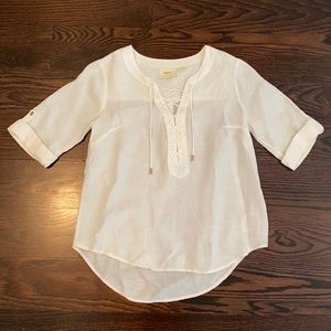 White  Maeve Anthropologie top!